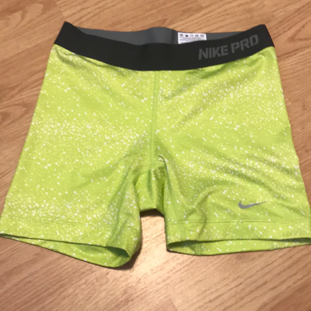 Lime green Nike Pro spandex!